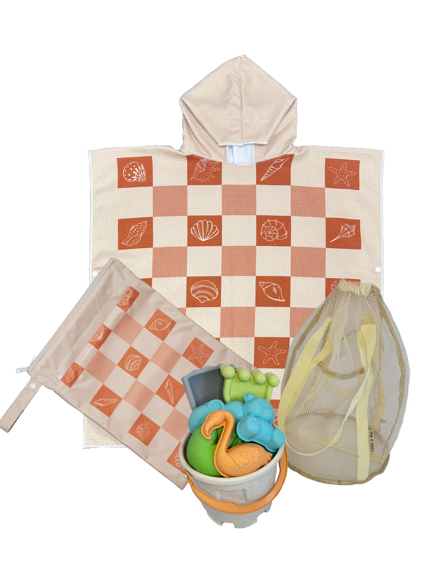 Kids Hoodie Towel - Beach Bucket Set